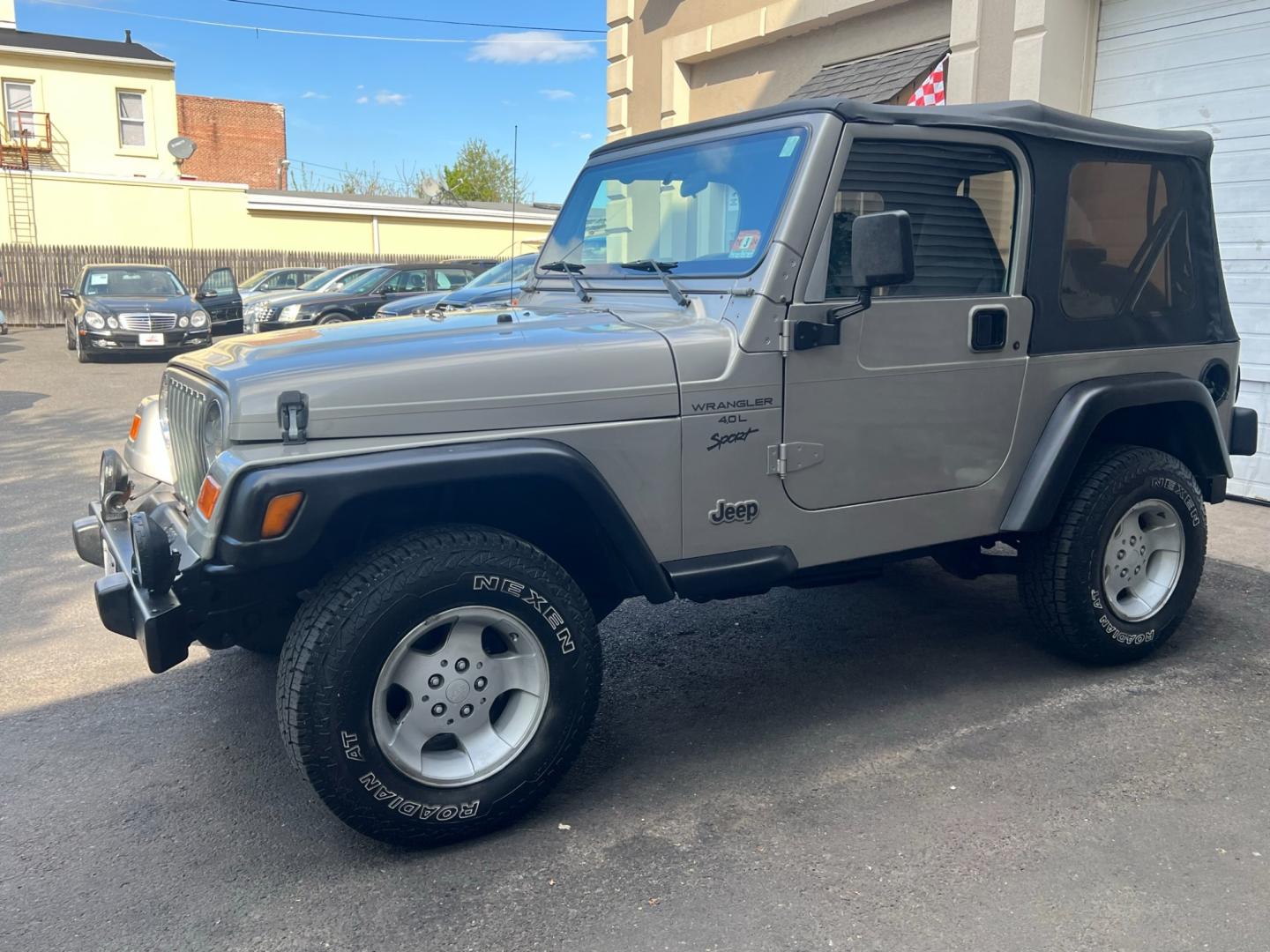 2001 SILVER Jeep Wrangler Sport (1J4FA49S21P) with an 4.0L L6 OHV 12V engine, located at 1018 Brunswick Ave, Trenton, NJ, 08638, (609) 989-0900, 40.240086, -74.748085 - Photo#1